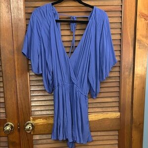 Free People Nerea Blue Romper NWT